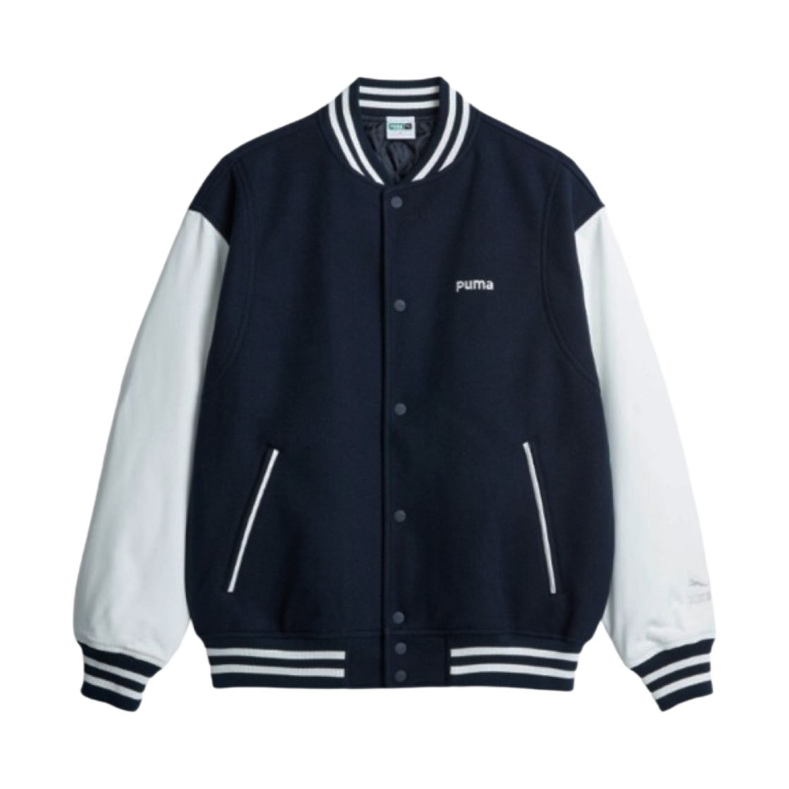 푸마 팀 바시티 자켓 네이비(Puma Team Varsity Jacket Navy) - 1
