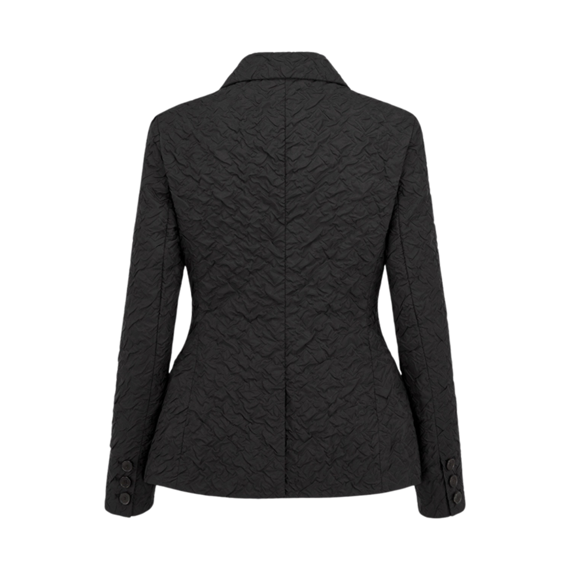 (W) 디올 핏티드 자켓 블랙 클로케 이펙트 테크니컬 자카드((W) Dior Fitted Jacket Black Cloque Effect Technical Jacquard) - 2