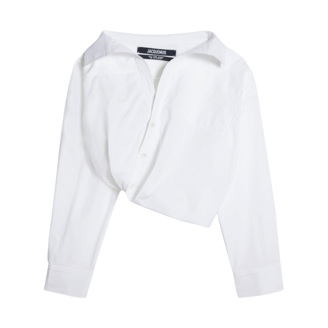 (W) 자크뮈스 라 슈미즈 메장 트위스트 턱 블라우스 화이트((W) Jacquemus La Chemise Mejean Twist Tucked Blouse White) - 1