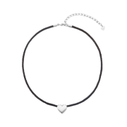 Numbering Heart Choker Silver
