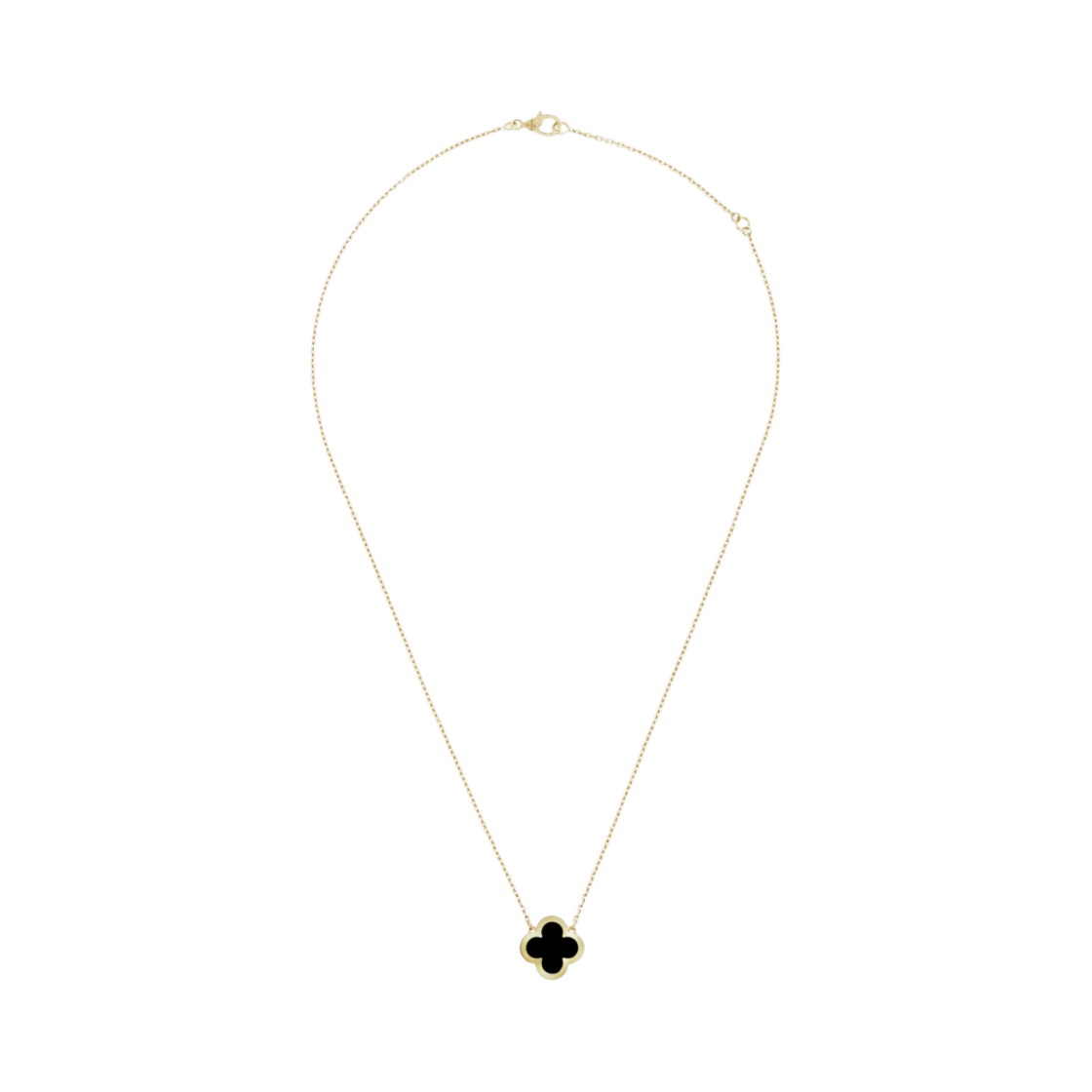 (W) 반 클리프 & 아펠 퓨어 알함브라 펜던트 옐로우 골드 오닉스((W) Van Cleef & Arpels Pure Alhambra Pendant Yellow Gold Onyx)