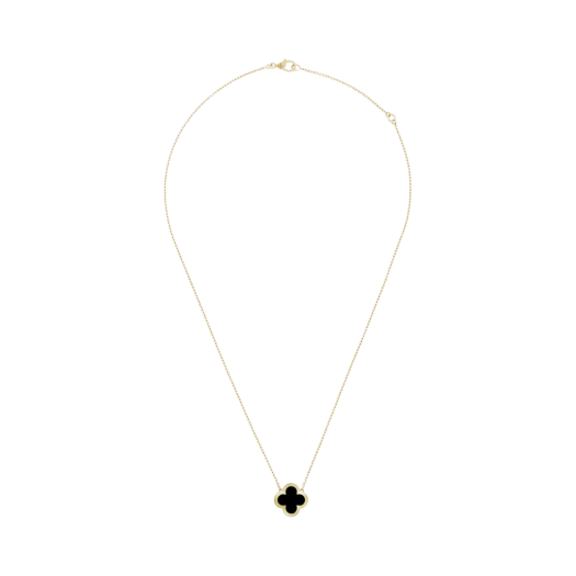 (W) Van Cleef & Arpels Pure Alhambra Pendant Yellow Gold Onyx