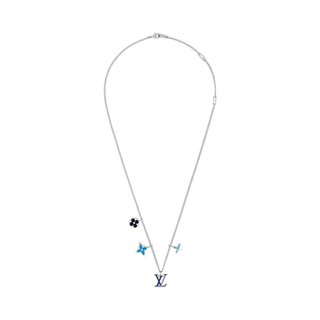 루이비통 LV 인스팅트 에나멜 네클리스 실버(Louis Vuitton LV Instinct Enamelled Necklace Silver) - 1