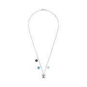 Louis Vuitton LV Instinct Enamelled Necklace Silver