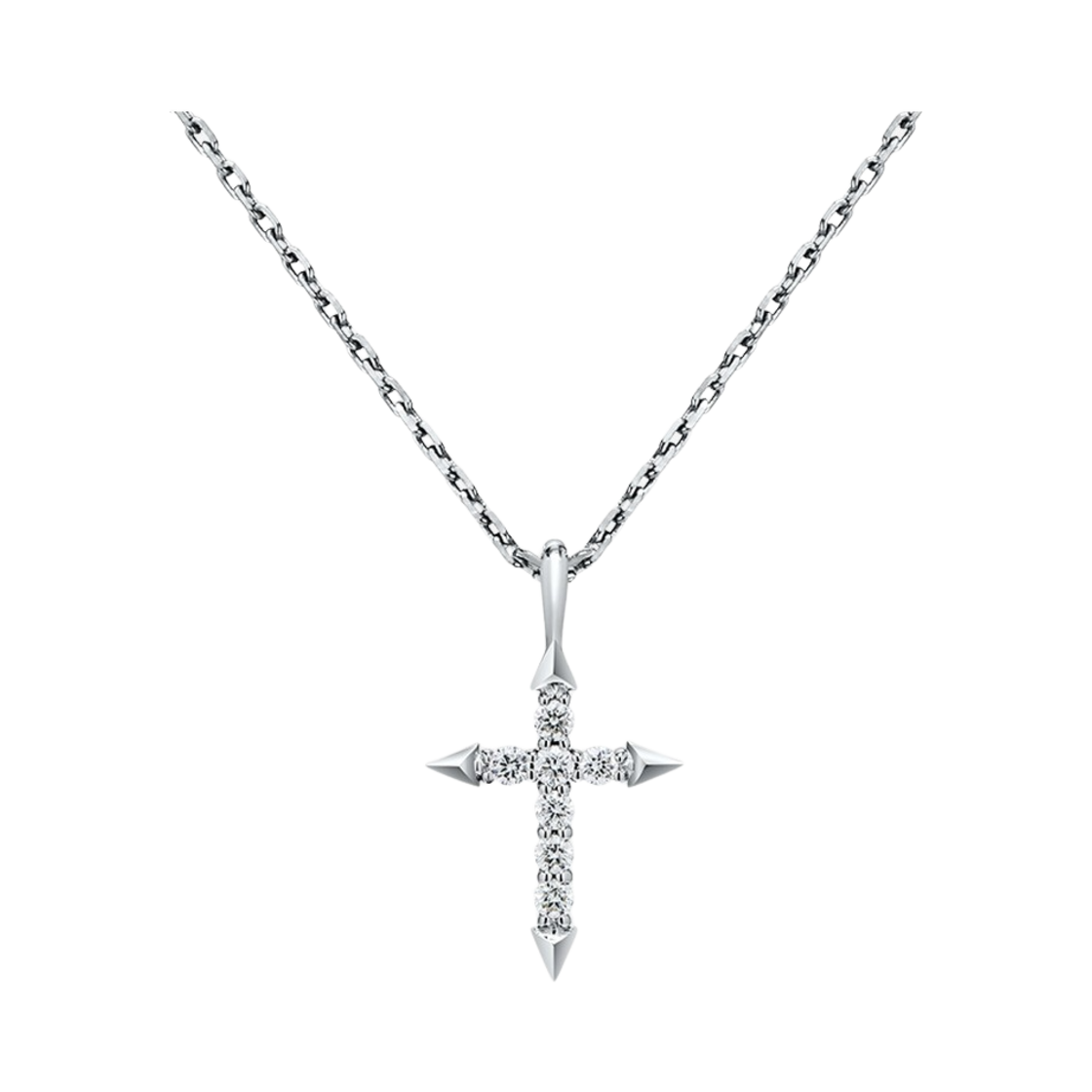미꼬 애로우 크로스 다이아몬드 S 네클리스 화이트 골드(Miko Arrow Cross Diamond S Necklace White Gold)