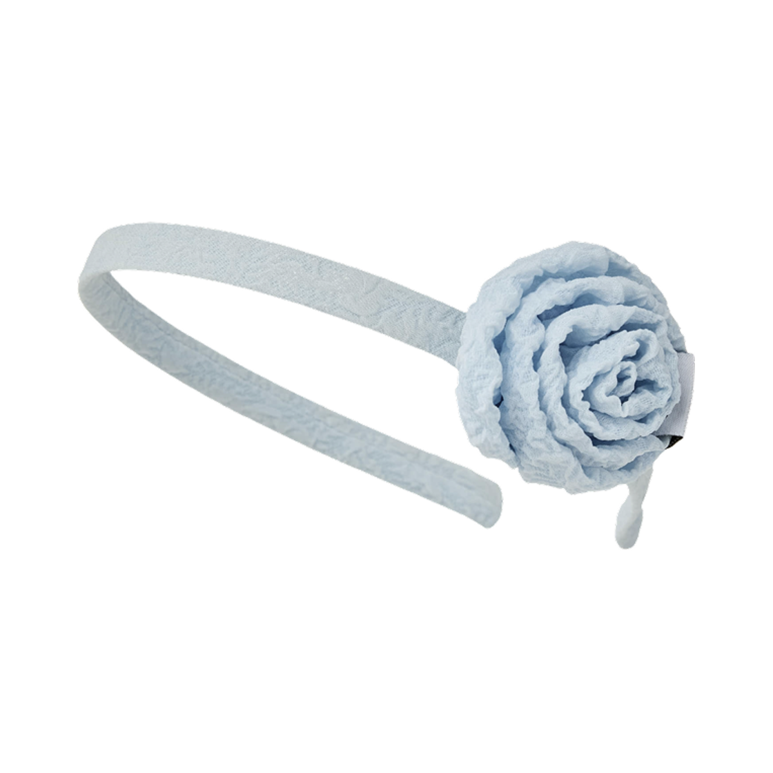 (W) 이미스 링클 코르사주 헤어밴드 스카이 블루((W) Emis Wrinkle Corsage Hairband Sky Blue) - 1