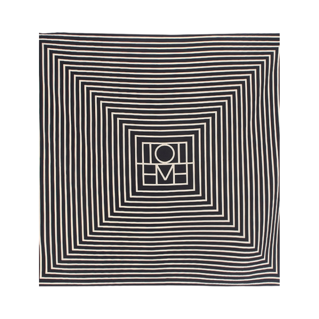 토템 시그니처 모노그램 실크 스카프 블랙(Toteme Signature Monogram Silk Scarf Black)