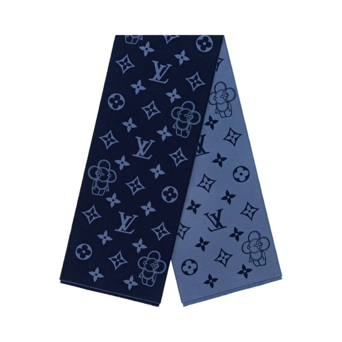 루이비통 모노그램 비비엔 머플러 네이비