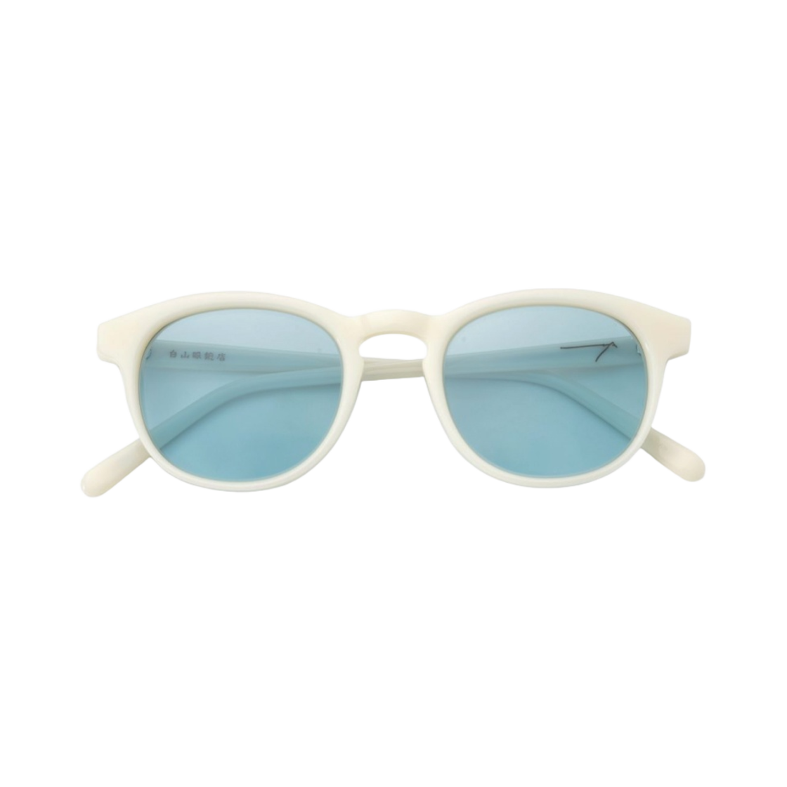 백산안경 x 티오피 모델 아이보리 블루 렌즈(Hakusan Megane x T.O.P Model Ivory Blue Lens)