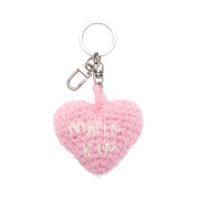 Matin Kim Heart Knit Keyring Pink