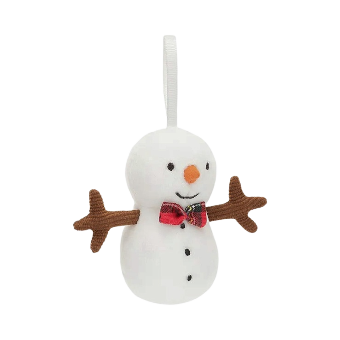 젤리캣 페스티브 폴리 스노우맨 백 참 화이트(Jellycat Festive Folly Snowman Bag Charm White)