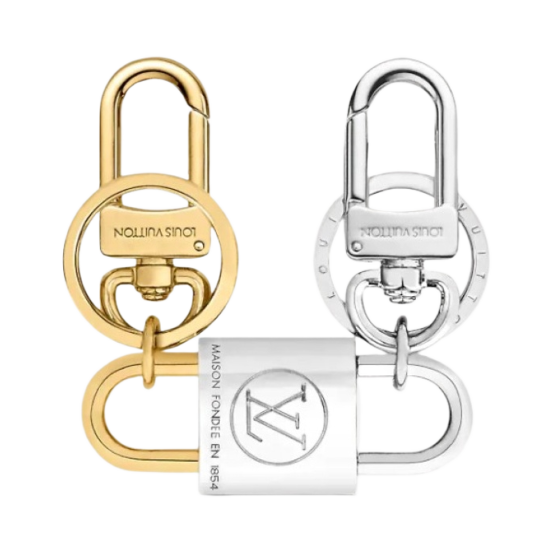 루이비통 BFF 패드락 백 참 & 키 홀더 골드 실버(Louis Vuitton BFF Padlock Bag Charm and Key Holder Gold Silver) - 2