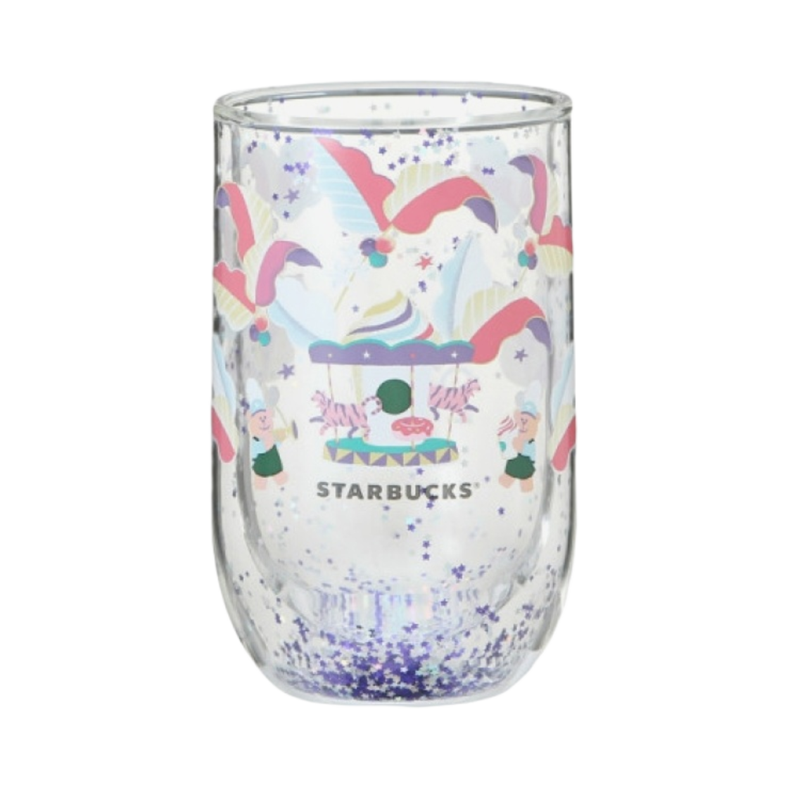 스타벅스 일본 25주년 기념 원더랜드 더블월 내열글라스 355ML(Starbucks Japan 25th Anniversary Wonderland Double Wall Heat Resistant Glass 355ML) - 1