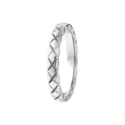 Chanel Coco Crush Wedding Band Quilted Motif Small & Platinum
