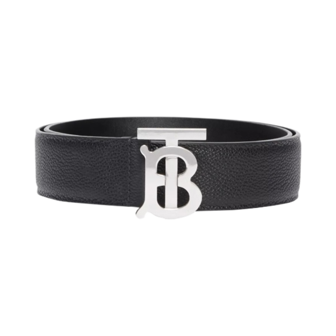 버버리 모노그램 모티프 그레이니 레더 벨트 블랙 팔라듐(Burberry Monogram Motif Grainy Leather Belt Black Palladium) - 2