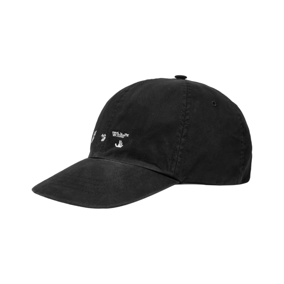 오프화이트 OW 로고 베이스볼 캡 블랙 화이트(Off-White OW Logo Baseball Cap Black White)
