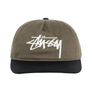 Stussy Mid-Depth Big Stock Snapback Olive