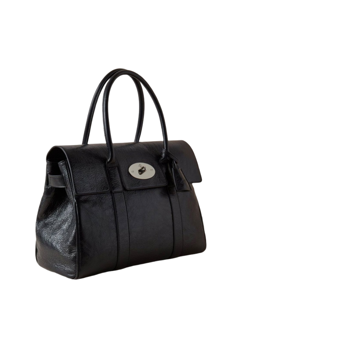 멀버리 하이 샤인 카프 레더 베이스워터 블랙(Mulberry High Shine Calf Leather Bayswater Black) - 2