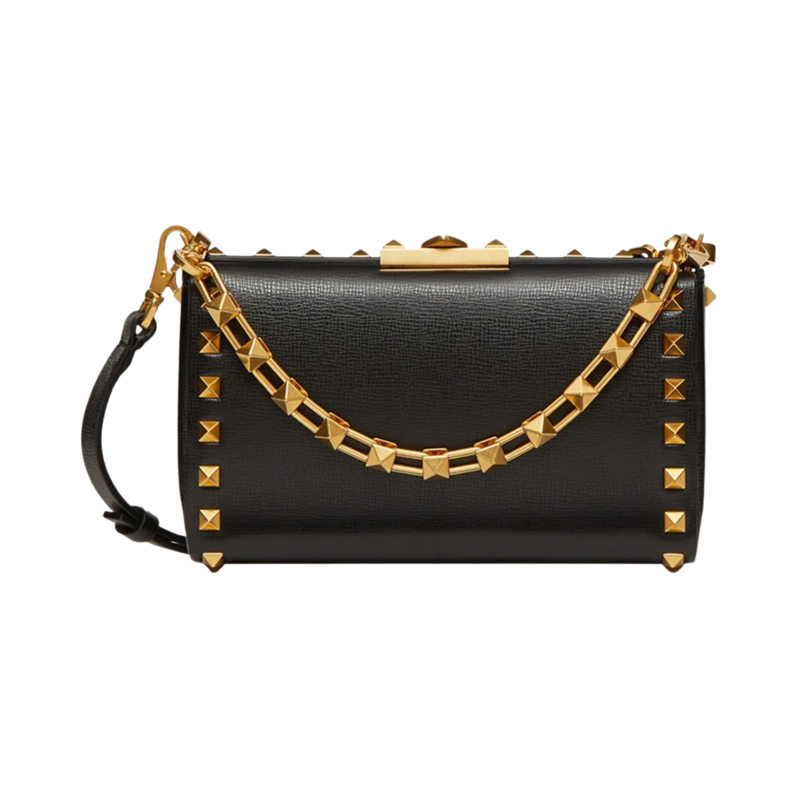 발렌티노 스탐파 알체 카프스킨 레더 락스터드 파우치 블랙(Valentino Stampa Alce Calfskin Leather Rockstud Pouch Black) - 1