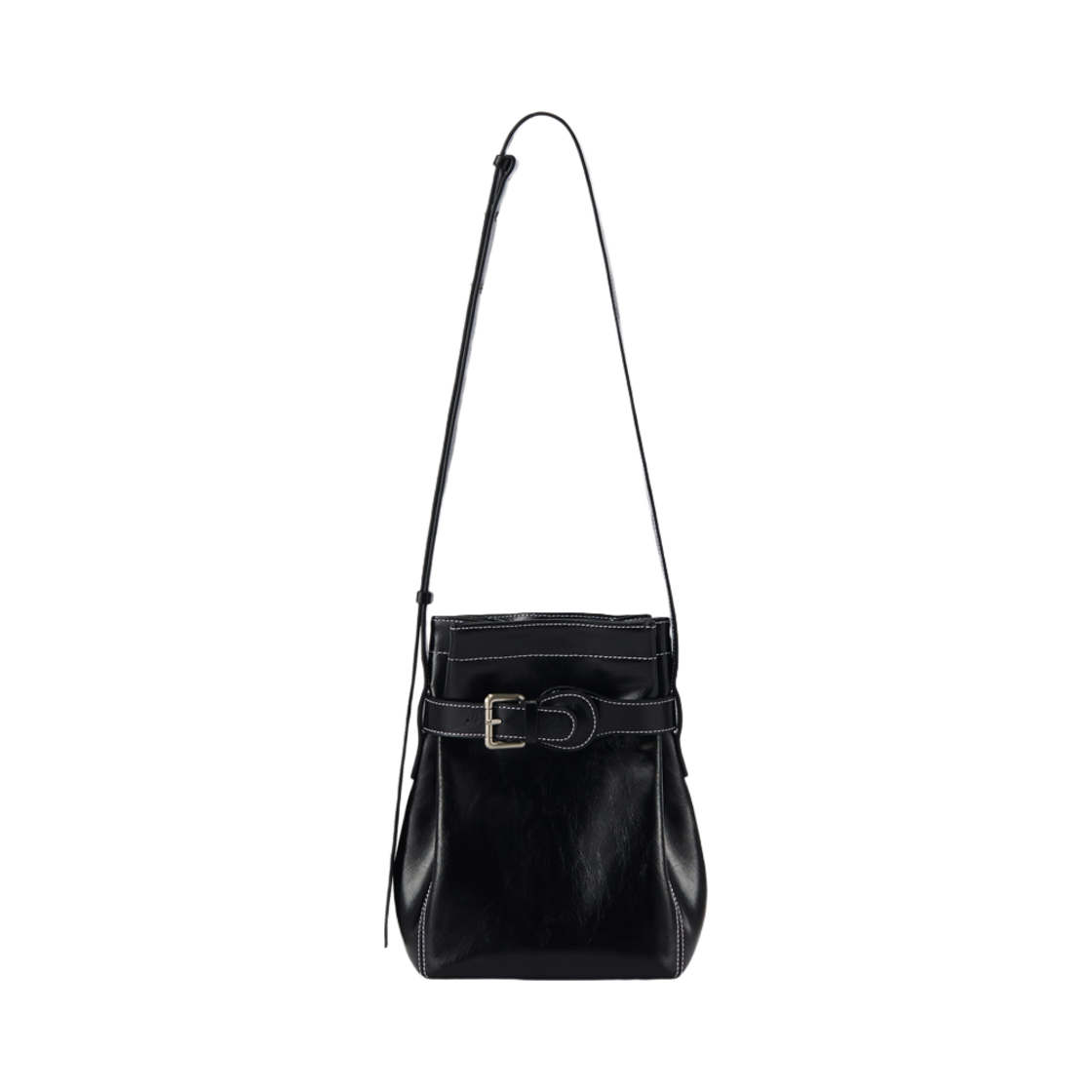 텔레포노 벨티드 버킷백 블랙(TELEFONO Belted Bucket Bag Black)