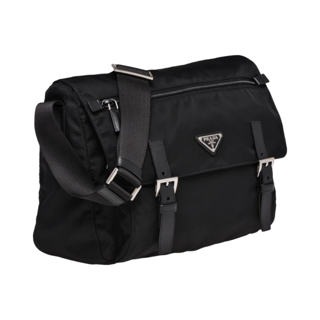 프라다 미디움 나일론 숄더백 블랙(Prada Medium Nylon Shoulder Bag Black) - 2