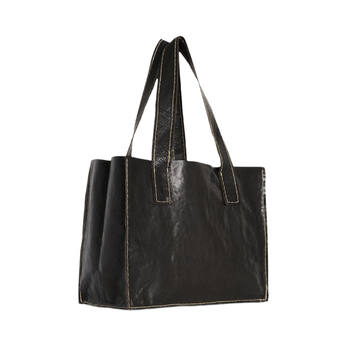 더 로우 마야 EW 토트백 레더 우드 브라운(The Row Maya EW Tote Bag in Leather Wood Brown) - 2