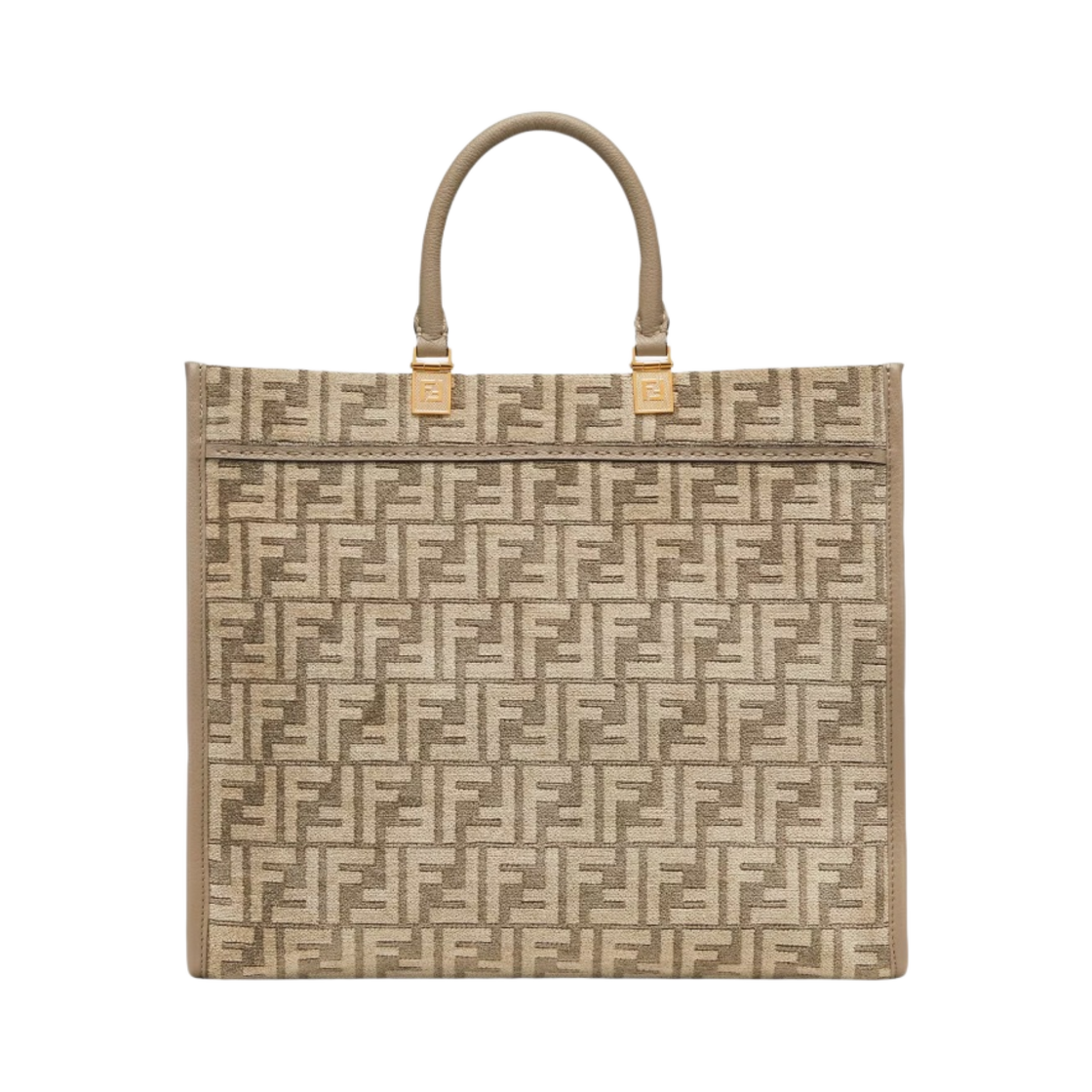 펜디 선샤인 미디움 FF 모티프 테피스트리 쇼퍼백 도브 그레이(Fendi Sunshine Medium FF Motif Tapestry Shopper Bag Dove Grey) - 2