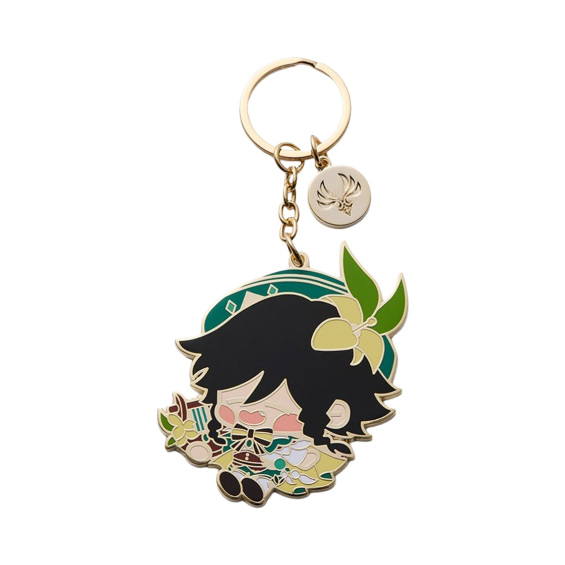6972957486265 Genshin Metal Keychain Chibi Character Venti