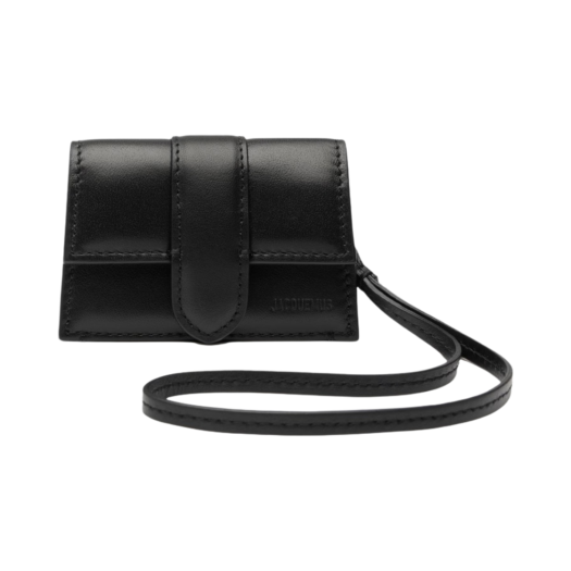 Jacquemus Le Porte Bambino Mini Flap Airpods Case Black