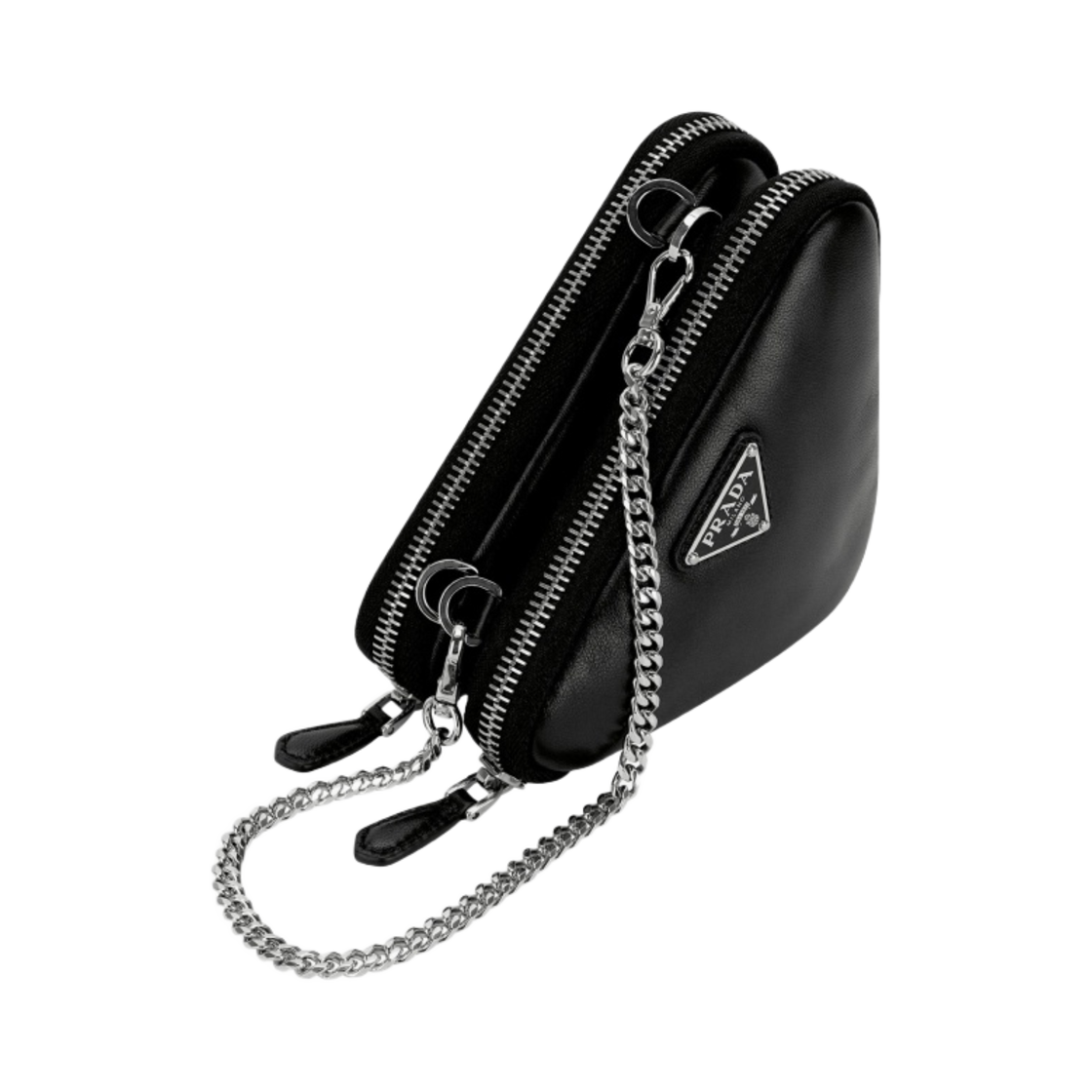 프라다 나파 레더 미니 파우치 블랙(Prada Nappa Leather Mini Pouch Black) - 3