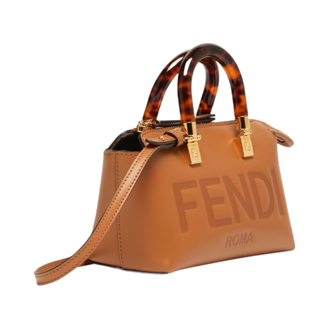 8BS067ABVLF0PWZ Fendi By The Way Leather Small Boston Bag Brown - #2