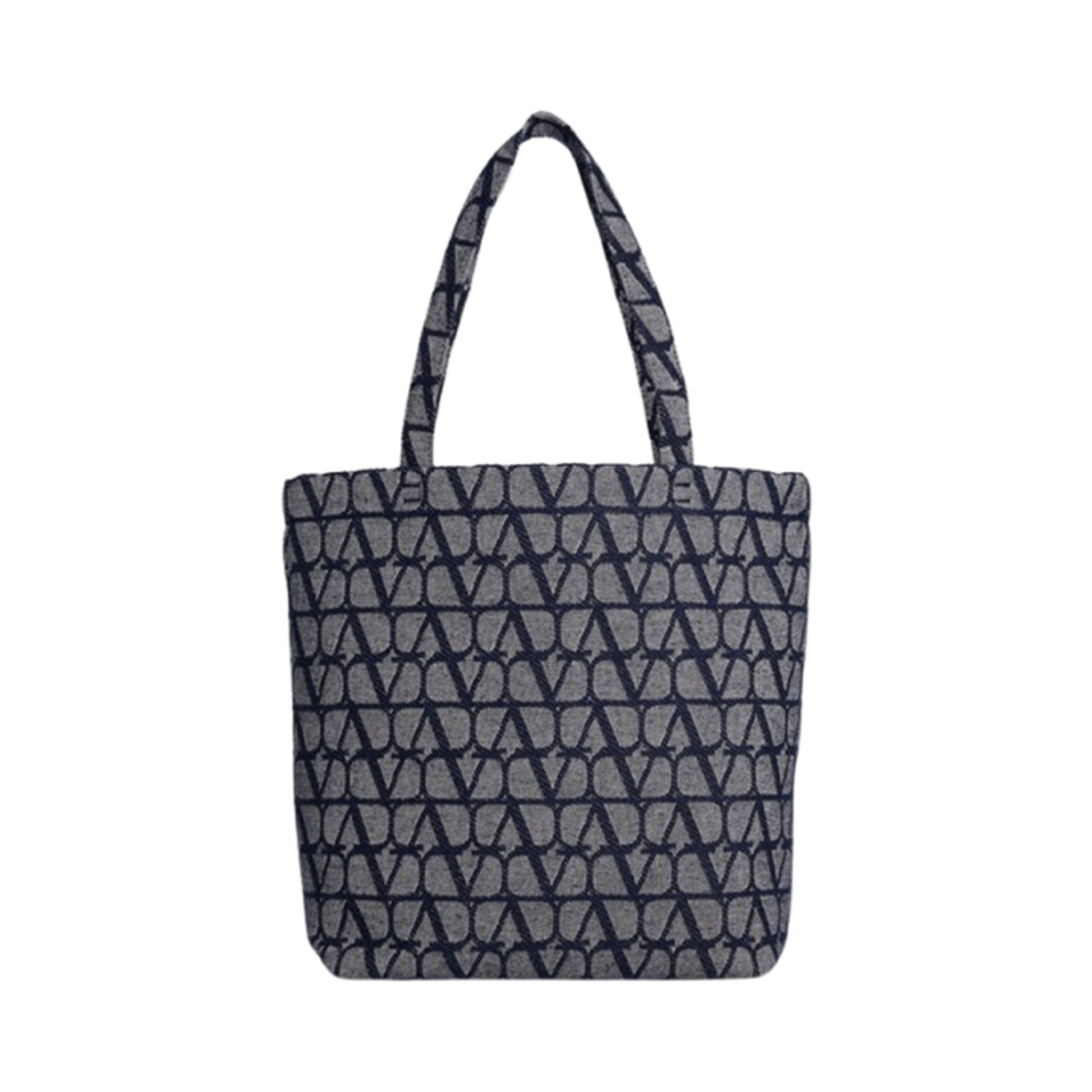 발렌티노 트왈 아이코노그래피 데님 이펙트 미니 쇼퍼백 네이비(Valentino Toile Iconographe Denim Effect Mini Shopper Bag Navy) - 1