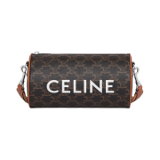 Celine Cylinder Bag in Triomphe Canvas Tan