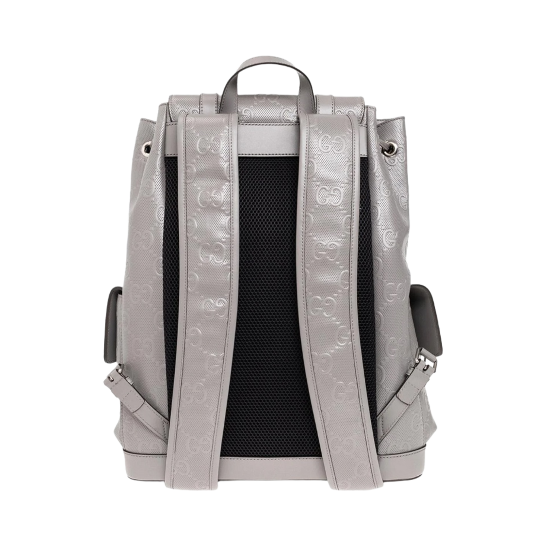 구찌 GG 엠보스 테니스 백팩 그레이 레더(Gucci GG Embossed Tennis Backpack Grey Leather) - 2