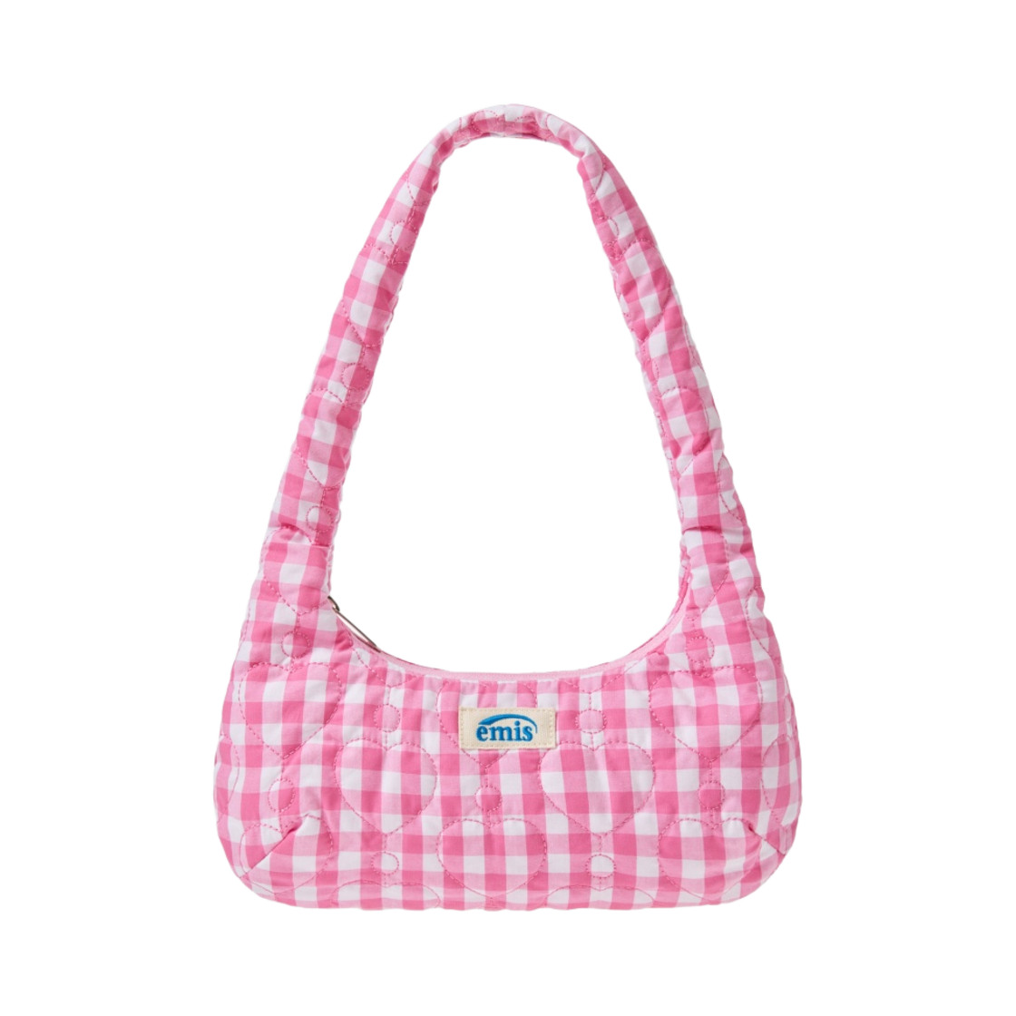 이미스 하트 퀼티드 숄더백 핑크