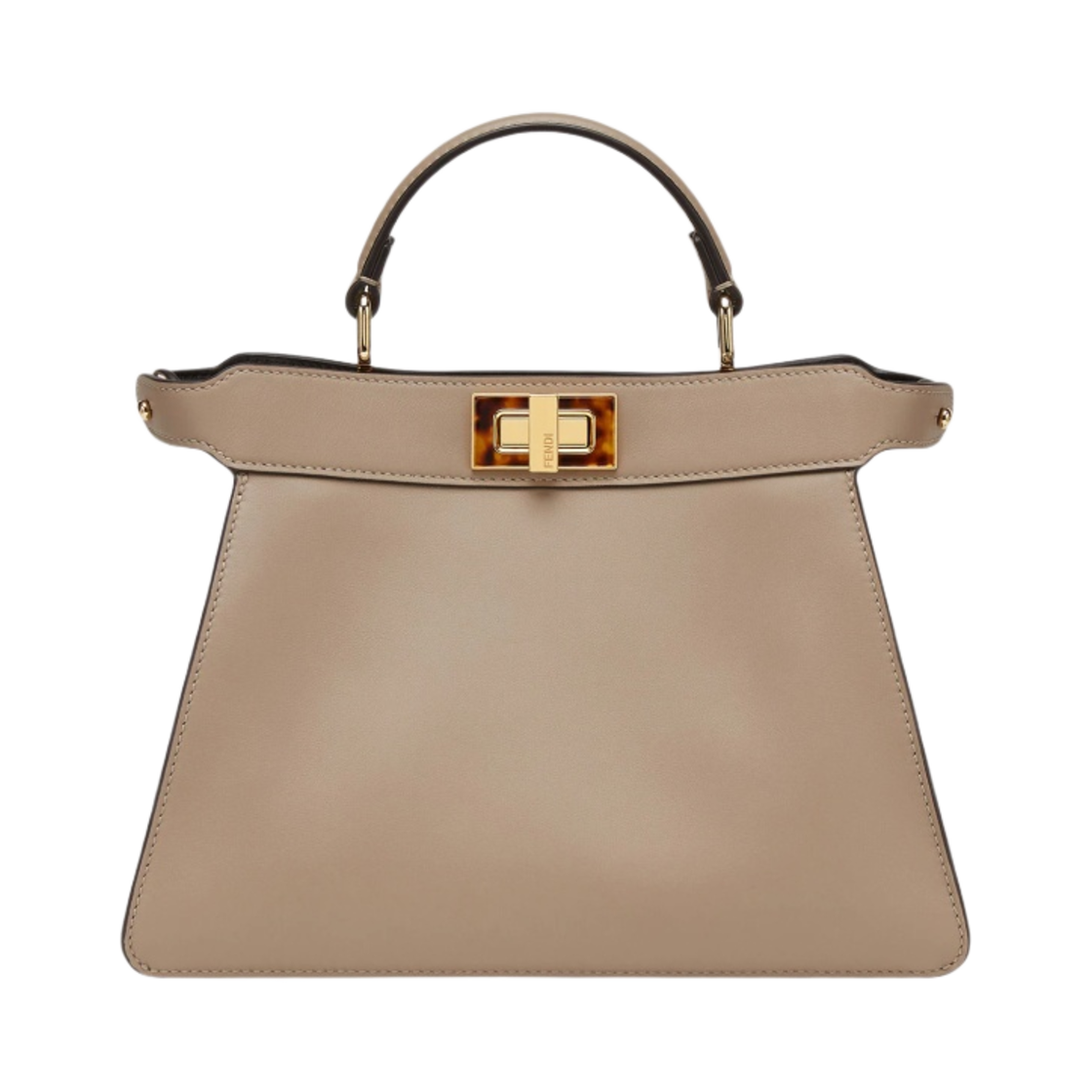 8BN327AFKZF11CA Fendi Peekaboo Iseeu Nappa Leather Small Bag Dove Grey