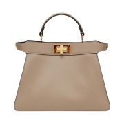 Fendi Peekaboo Iseeu Nappa Leather Small Bag Dove Grey