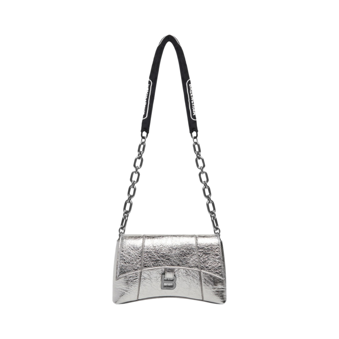 발렌시아가 다운타운 체인 XS 숄더백 메탈라이즈드 실버(Balenciaga Downtown XS Shoulder Bag with Chain Metallized Silver) - 1
