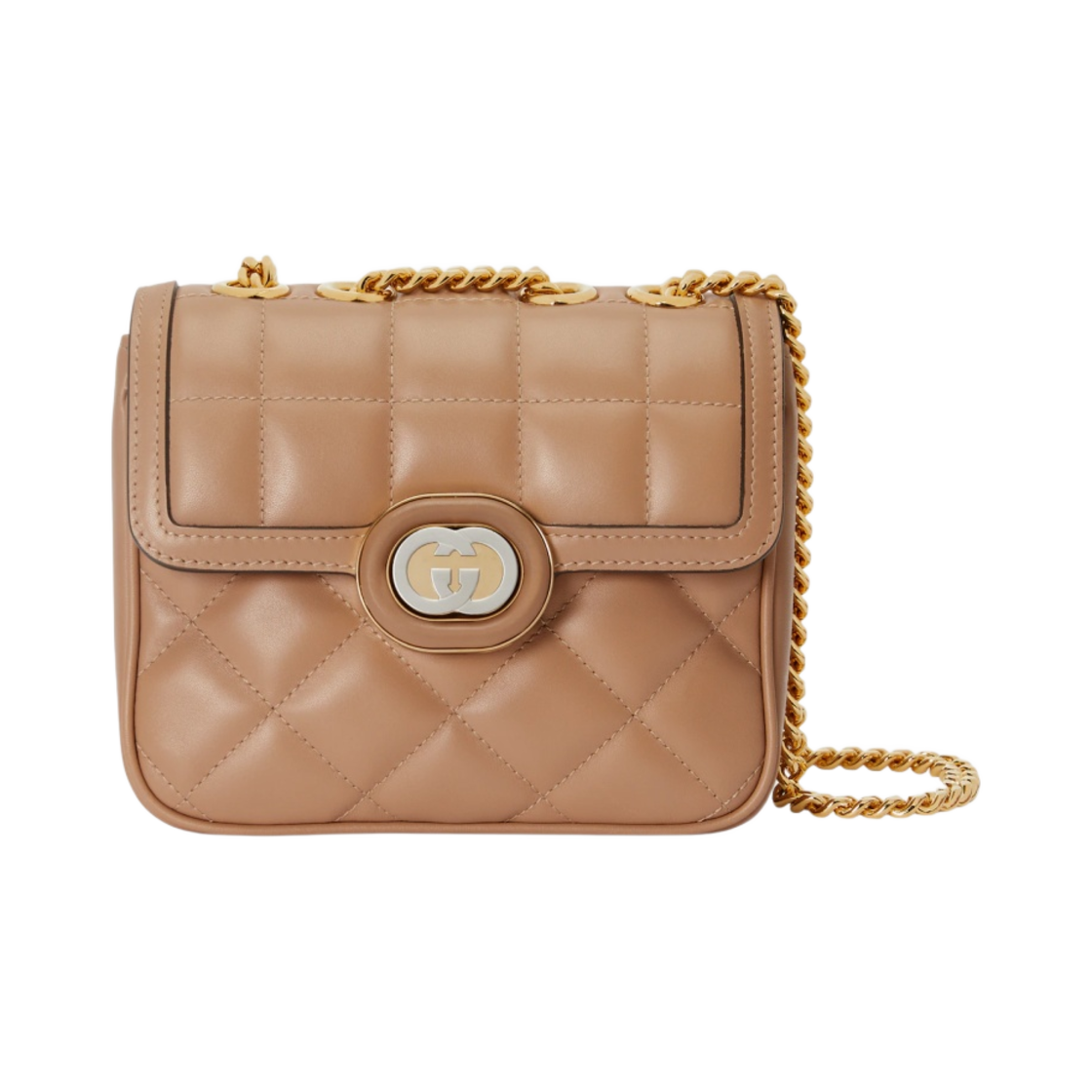 구찌 데코 미니 숄더백 로즈 베이지 레더(Gucci Deco Mini Shoulder Bag Rose Beige Leather) - 1