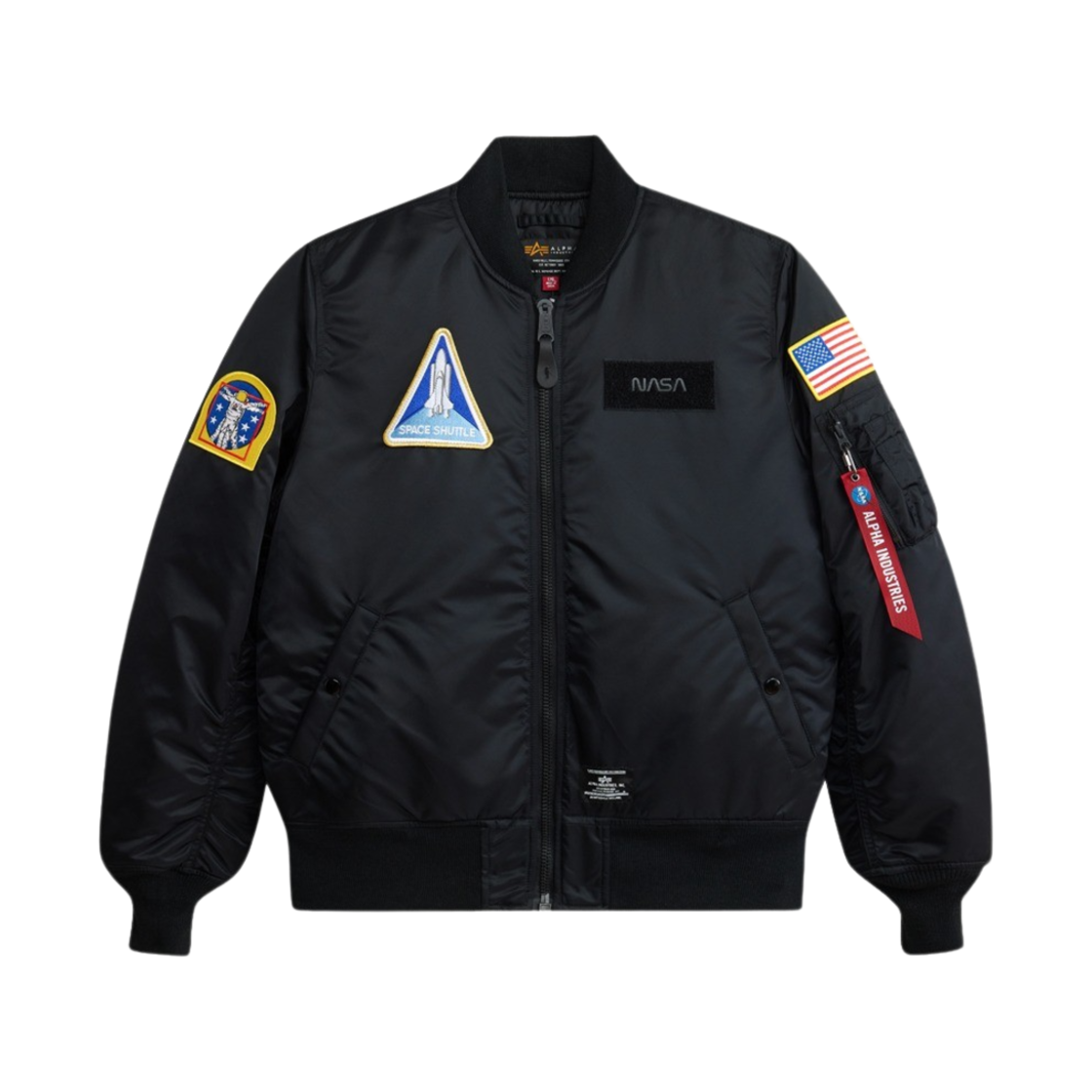 알파 인더스트리 나사 MA-1 플라이트 재킷 젠 II 블랙(ALPHA INDUSTRIES Nasa MA-1 Flight Jacket Gen II Black)