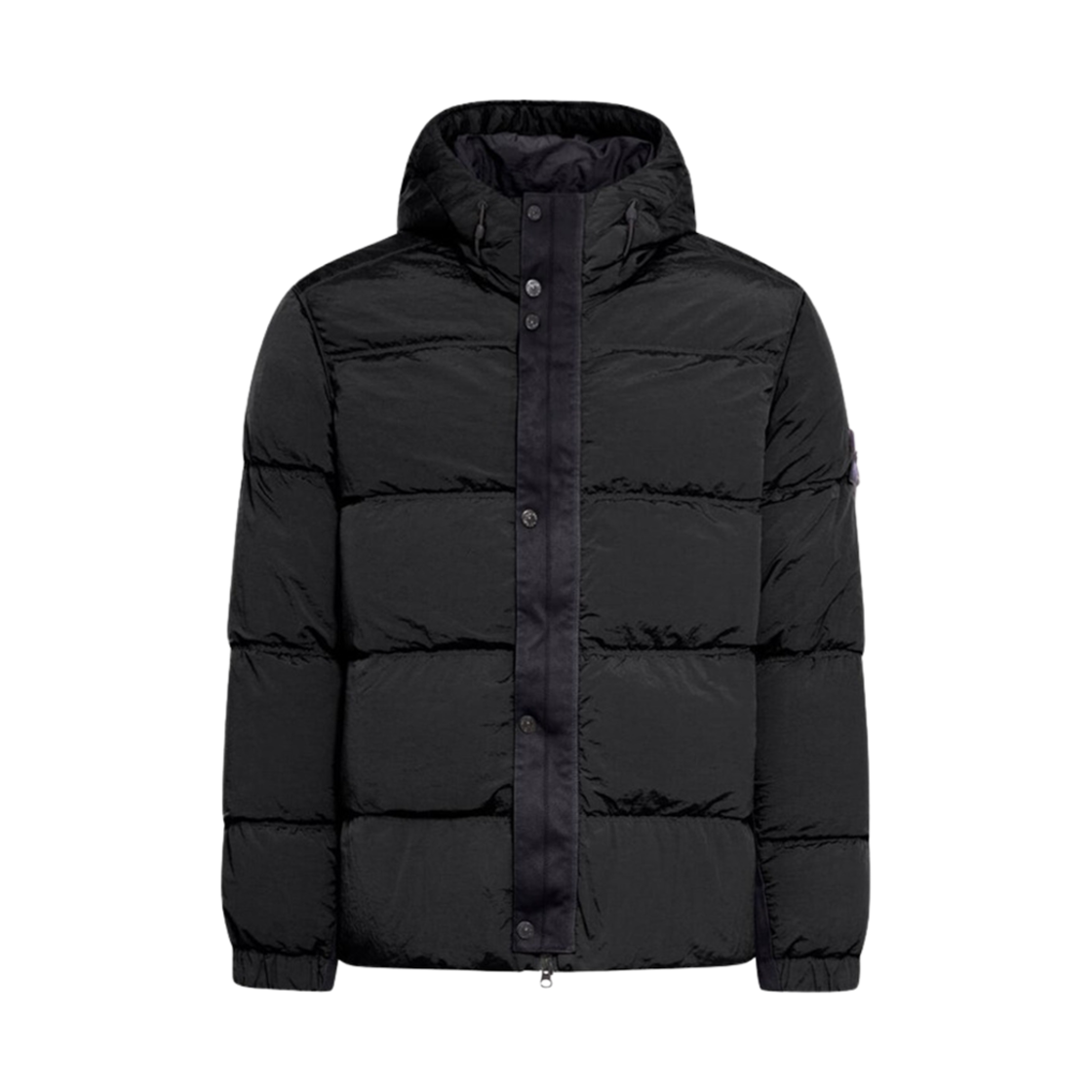 스톤 아일랜드 41419 나일론 메탈 에코닐 후드 다운 자켓 안티 드롭 블랙 - 24FW(Stone Island 41419 Nylon Metal Econyl Hooded Down Jacket Anti Drop Black - 24FW)