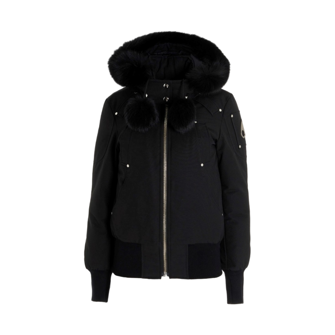 MK2002LB291 (W) Moose Knuckles Debbie Jacket Black Fox Fur Black