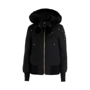 (W) Moose Knuckles Debbie Jacket Black Fox Fur Black