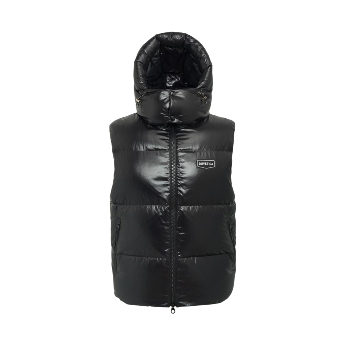 VUDV30635-BKS Duvetica Salino Hoodie Short Down Vest Black