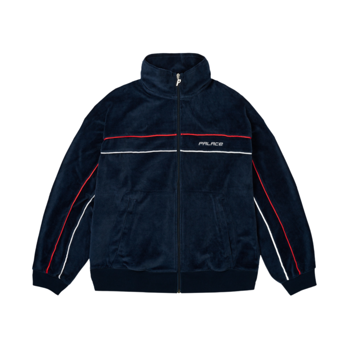 팔라스 파이프드 벨루어 퍼넬 네이비 - 25SS(Palace Piped Velour Funnel Navy - 25SS) - 1