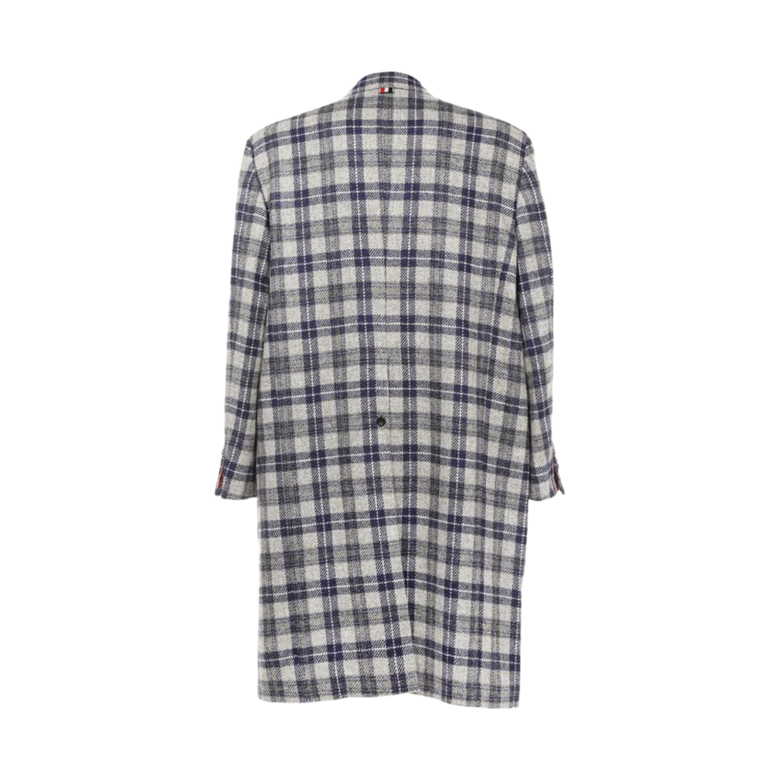 톰브라운 타탄 체크 브리티쉬 울 싱글 벤트 오버코트 미디움 그레이(Thom Browne Tartan Check British Wool Single Vent Overcoat Medium Grey) - 2