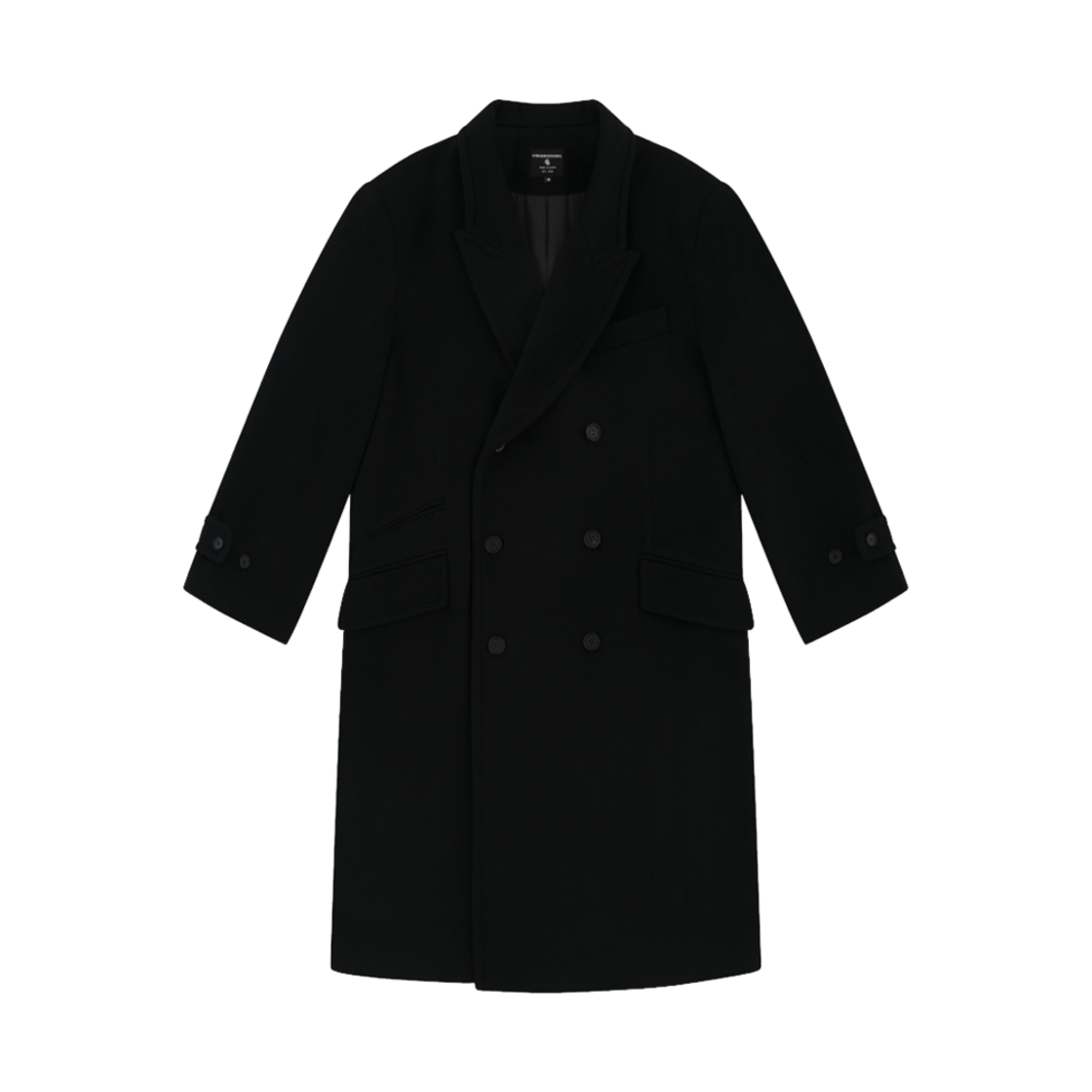 FW24CLC060BK Hongwoosung Oversized Tailored Wool Long Coat Black