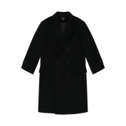 Hongwoosung Oversized Tailored Wool Long Coat Black