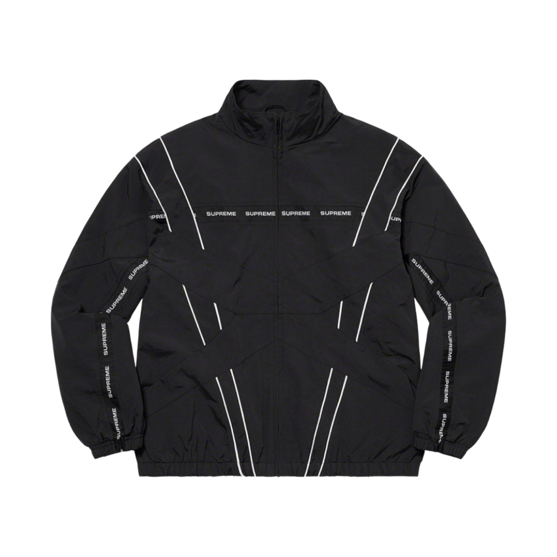 슈프림 크로스 패널드 트랙 자켓 블랙 - 21SS(Supreme Cross Paneled Track Jacket Black - 21SS) - 1