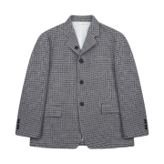 [KREAM 단독] STU Curved Check Blazer Grey